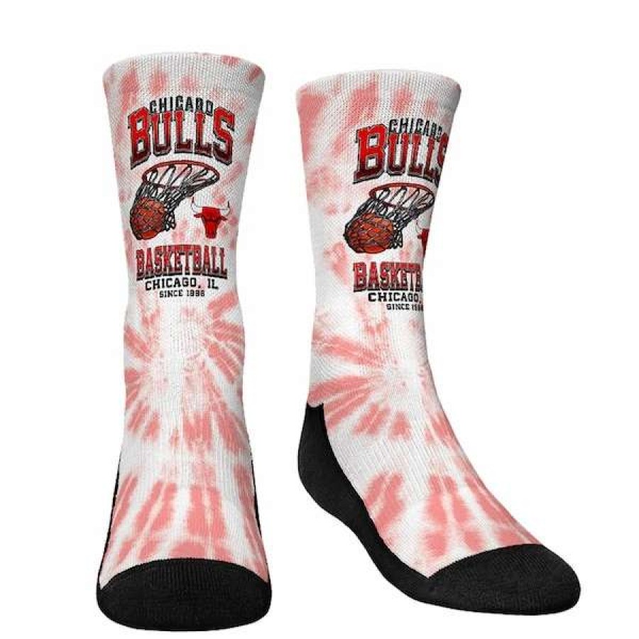 Chicago Bulls Accessories * | Youth Rock Em Socks Chicago Bulls Vintage Hoop Crew Socks