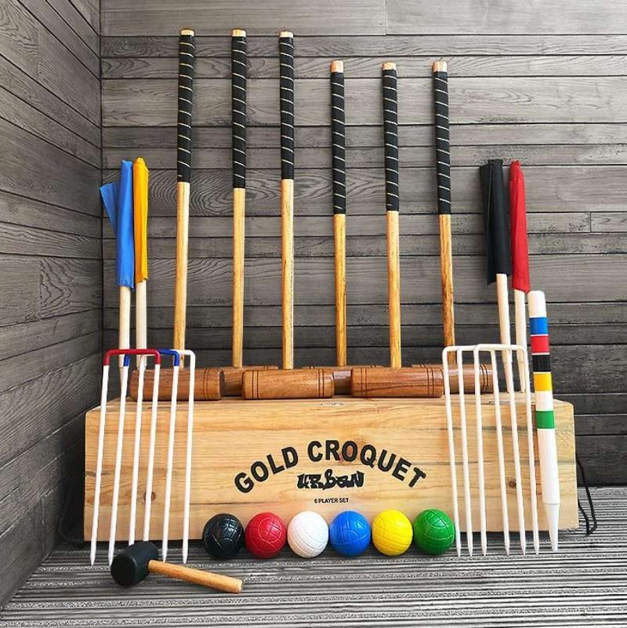 Play Equipment * | Urban Gold Croquet Set