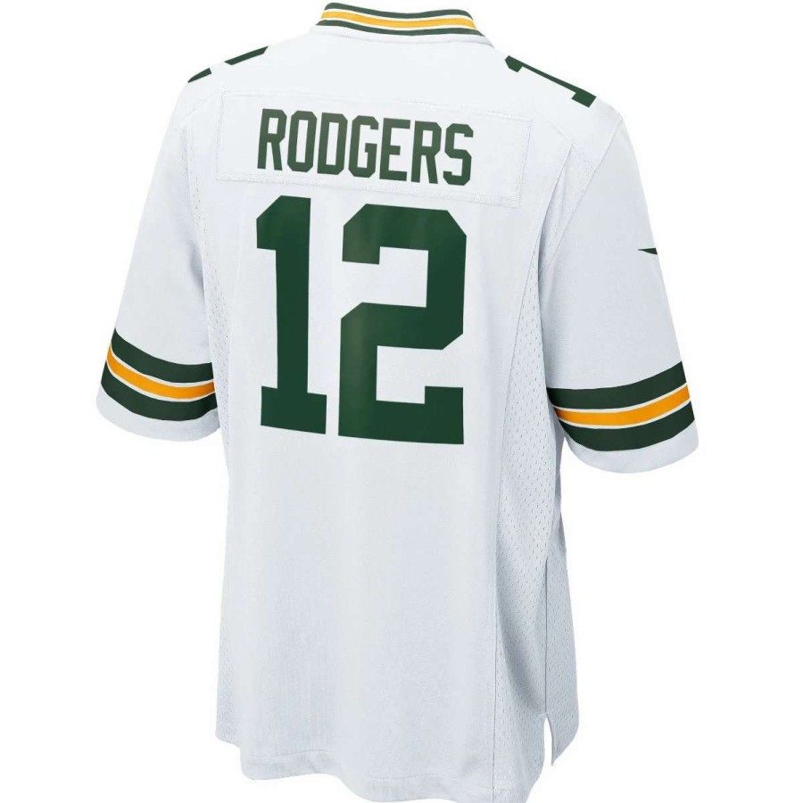 Jerseys * | #12 Aaron Rodgers Away Nike Game Jersey White