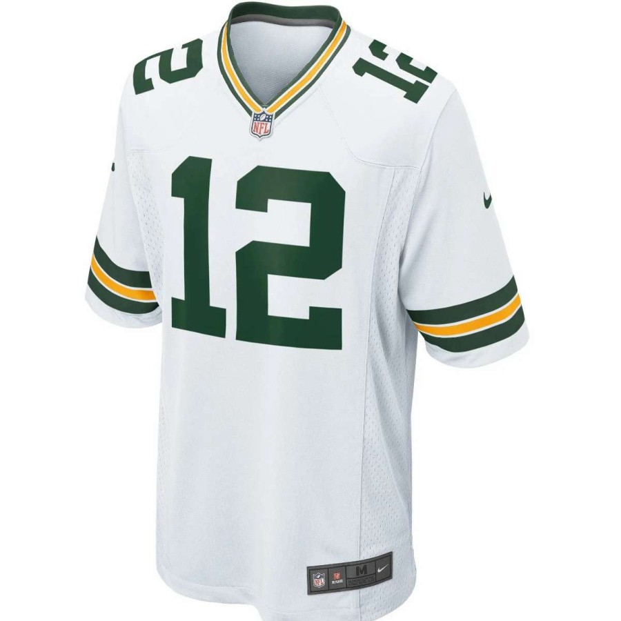 Jerseys * | #12 Aaron Rodgers Away Nike Game Jersey White