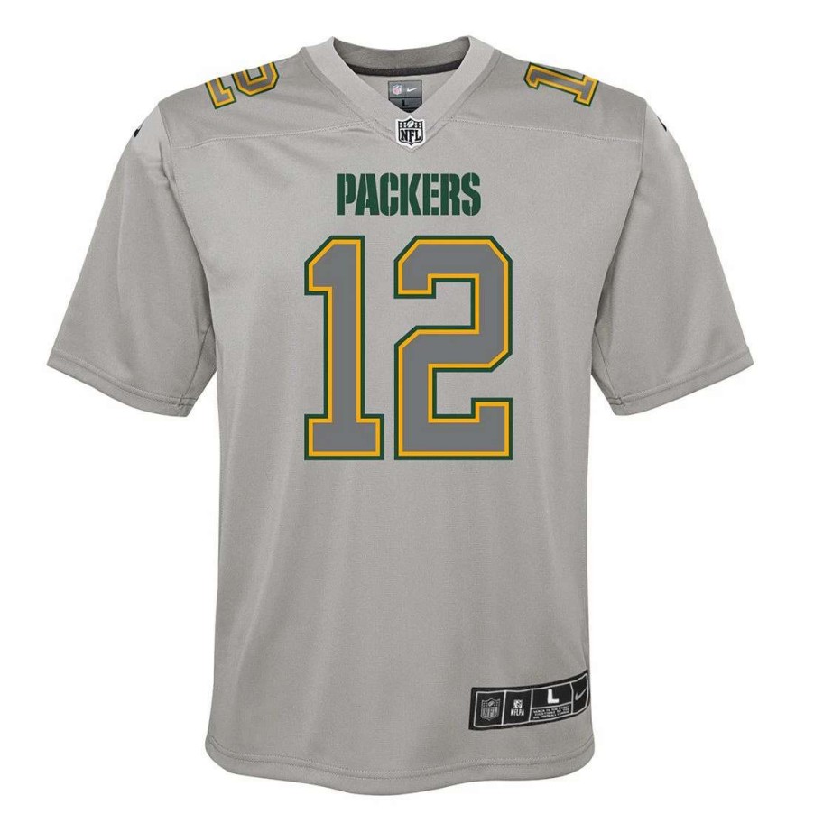 Jerseys * | #12 Rodgers Youth Nike Atmosphere Fashion Jersey Gray