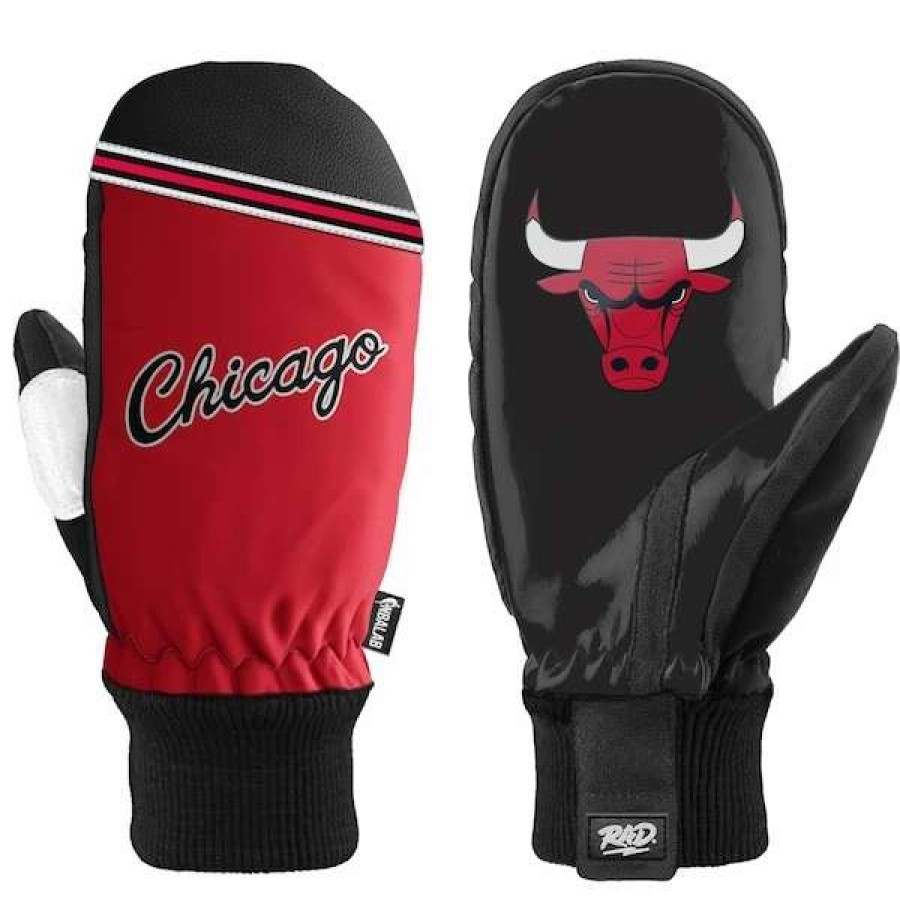 Chicago Bulls Accessories * | Rad Gloves Chicago Bulls Classic Snow Mittens