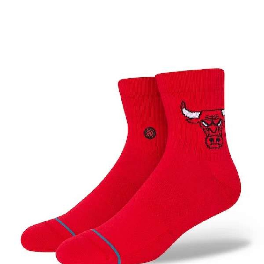 Chicago Bulls Accessories * | Men'S Stance Chicago Bulls Logo Quarter Socks