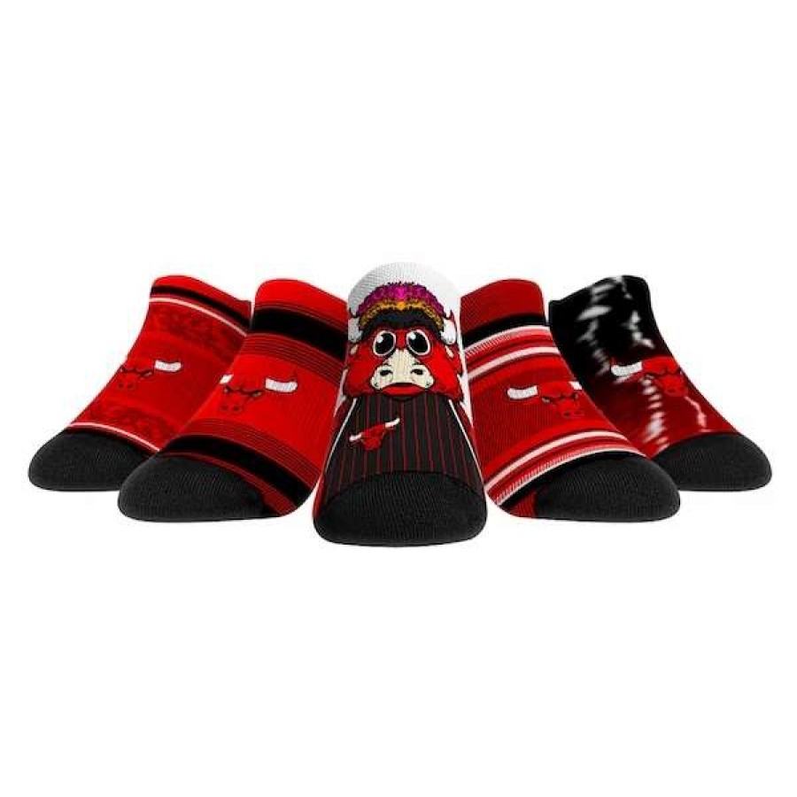 Chicago Bulls Accessories * | Rock Em Socks Chicago Bulls Unisex Super Fan 5-Pack Low-Cut Socks