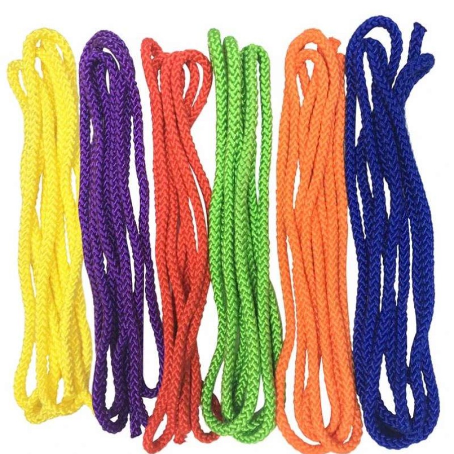 Play Equipment * | Playm8 Braided Skipping Rope 6 Pack Assorted