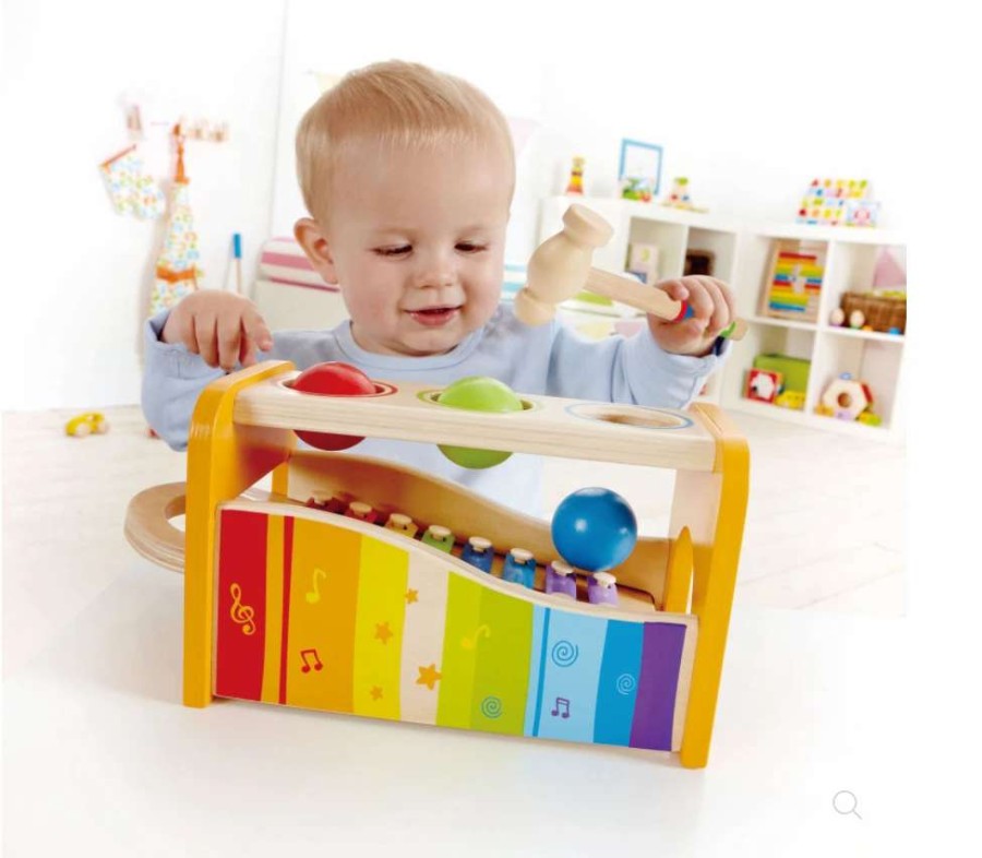 Baby & Toddler * | Hape Wooden Pound And Tap Musical Bench