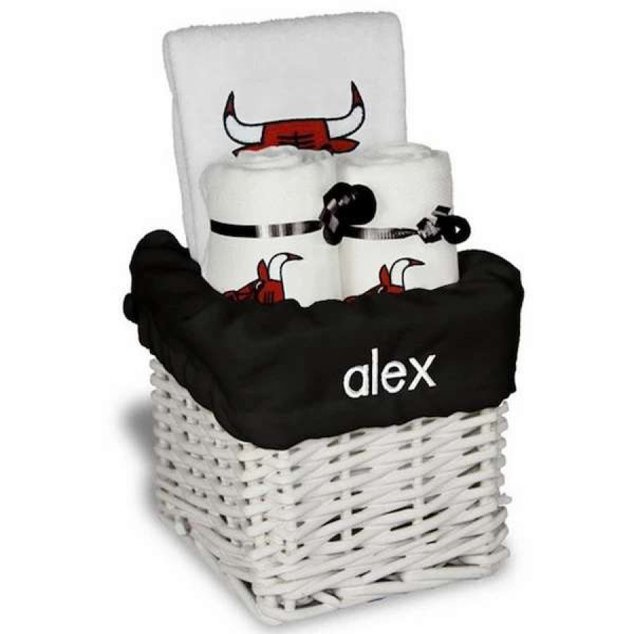 Chicago Bulls Accessories * | Chad & Jake White Chicago Bulls Personalized Small Gift Basket