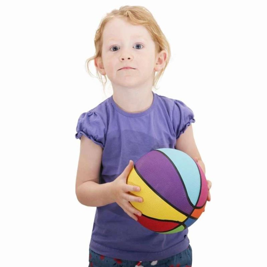 Play Equipment * | First Play Mini Rainbow Basketball