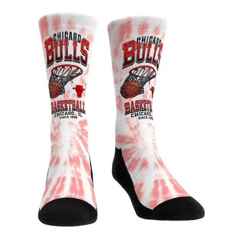 Chicago Bulls Accessories * | Unisex Rock Em Socks Chicago Bulls Vintage Hoop Crew Socks