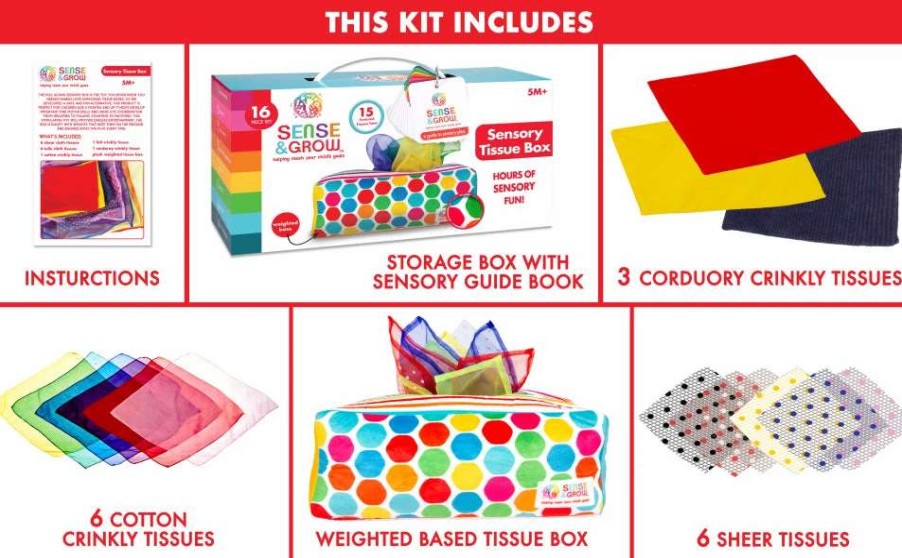 Baby & Toddler * | Be Amazing Sense & Grow Sensory Tissue Box