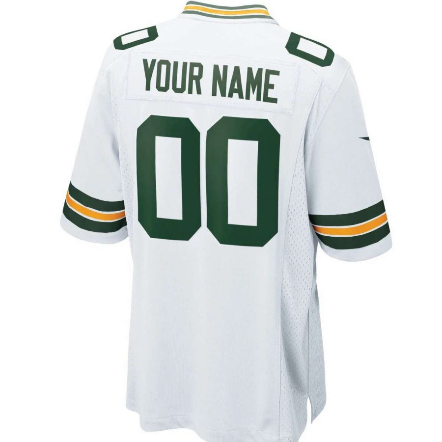 Jerseys * | Packers Nike Custom Away Game Jersey White