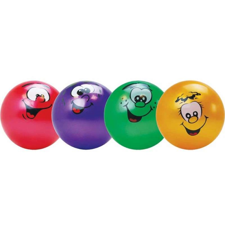 Play Equipment * | Playm8 Smiley Face Playball Assorted