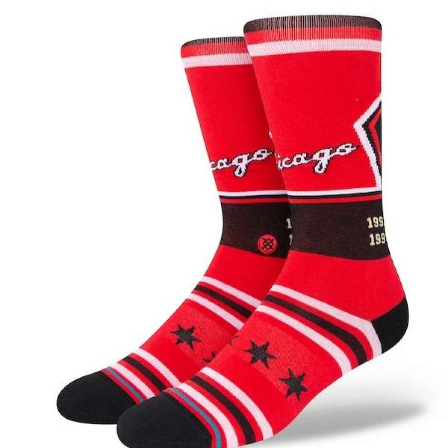 Chicago Bulls Accessories * | Men'S Stance Red Chicago Bulls 2021/22 City Edition Crew Socks