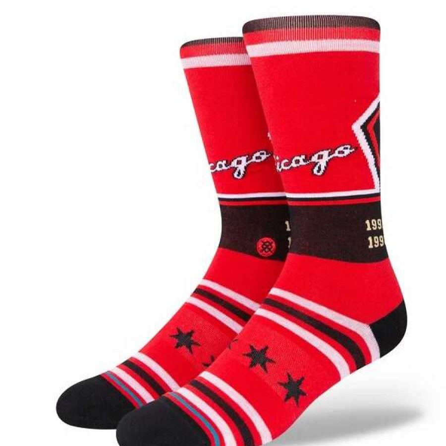 Chicago Bulls Accessories * | Men'S Stance Red Chicago Bulls 2021/22 City Edition Crew Socks