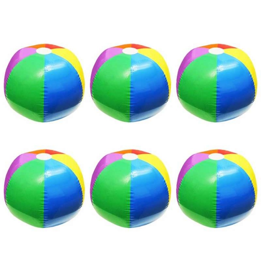 Play Equipment * | Playm8 Mini Beachball 6 Pack 20Cm