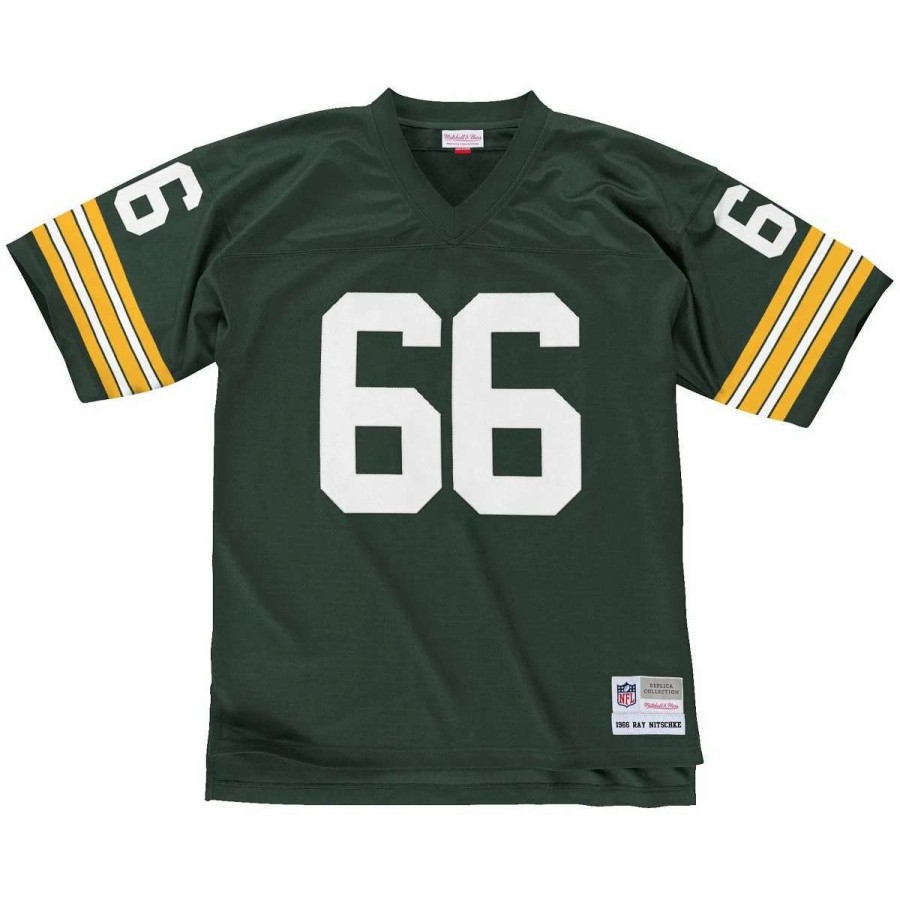 Jerseys * | #66 Nitschke Mitchell & Ness 1966 Replica Jersey Green