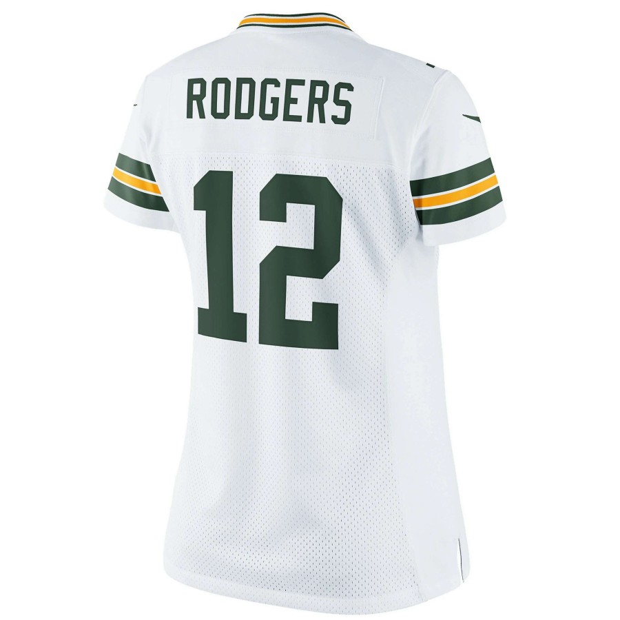 Jerseys * | #12 Aaron Rodgers Away Womens Nike Limited Jersey White