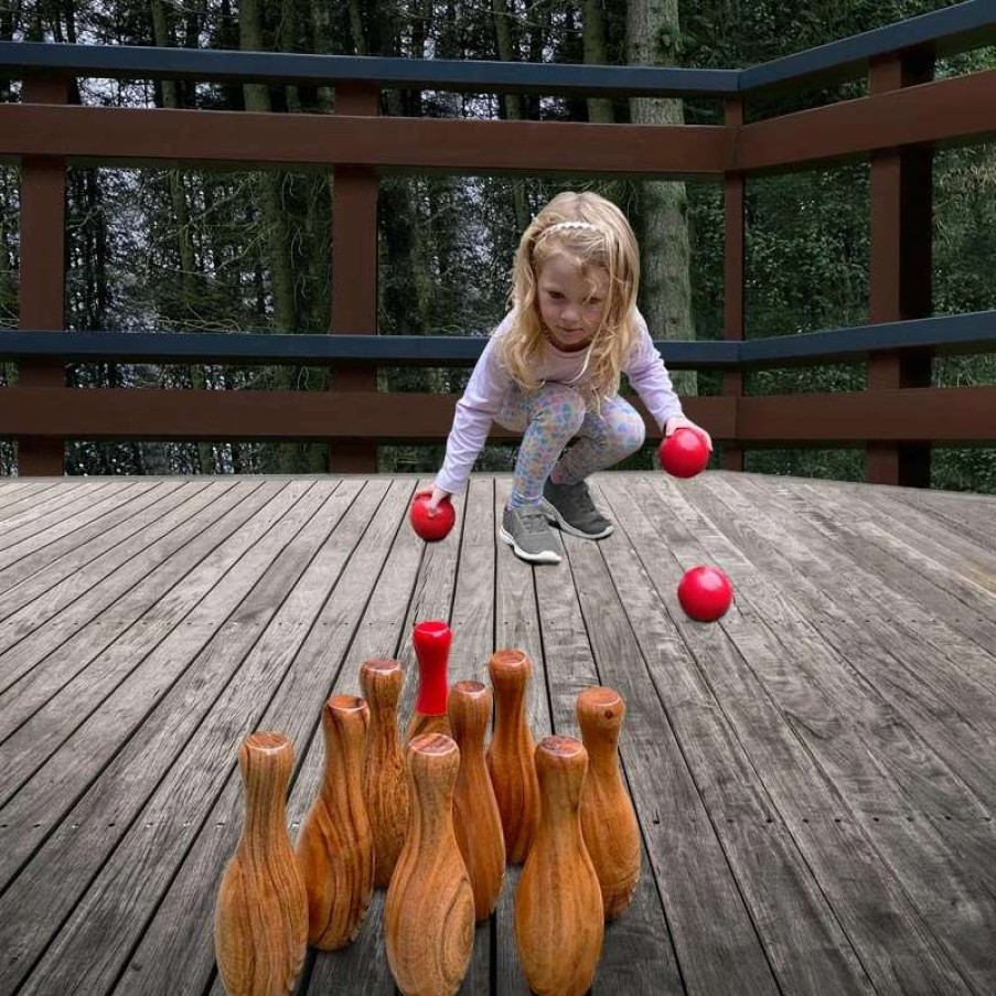 Play Equipment * | Urban Wooden Skittle Set