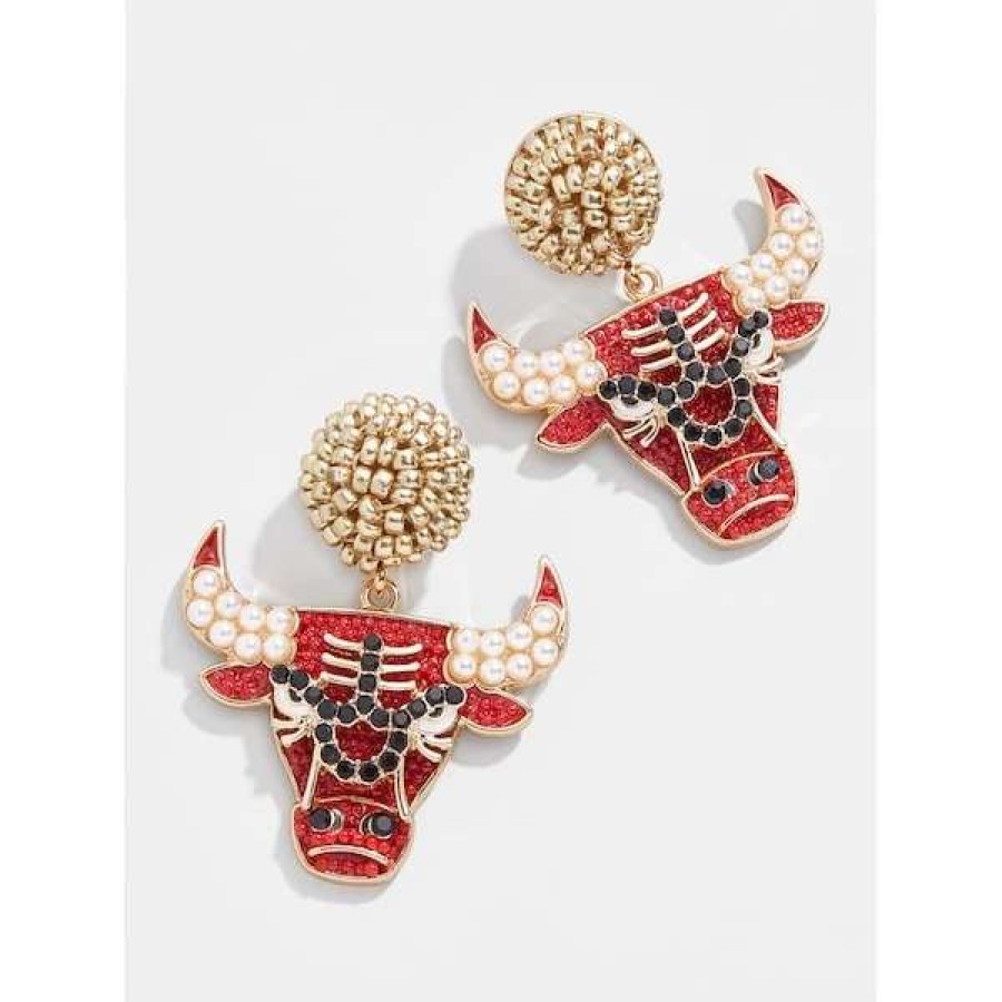 Chicago Bulls Accessories * | Baublebar Chicago Bulls Statement Stud Earrings