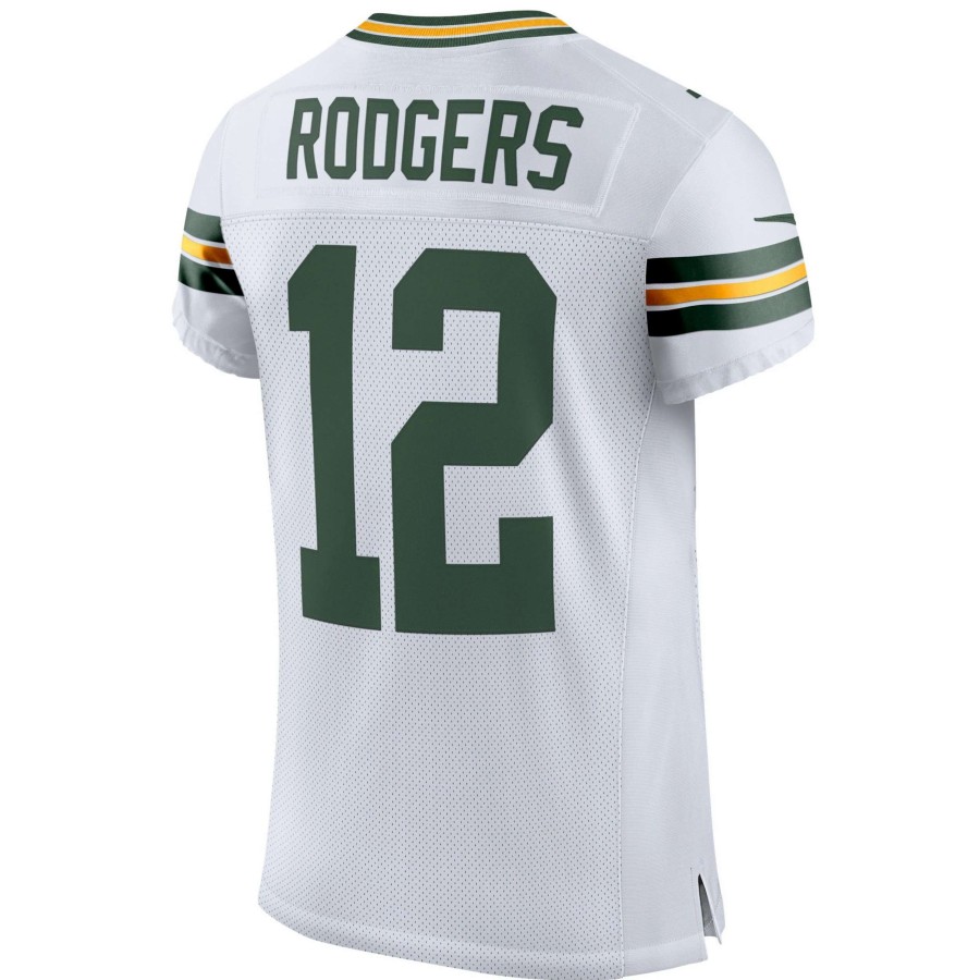 Jerseys * | #12 Aaron Rodgers Nike Away Elite Player Jersey White