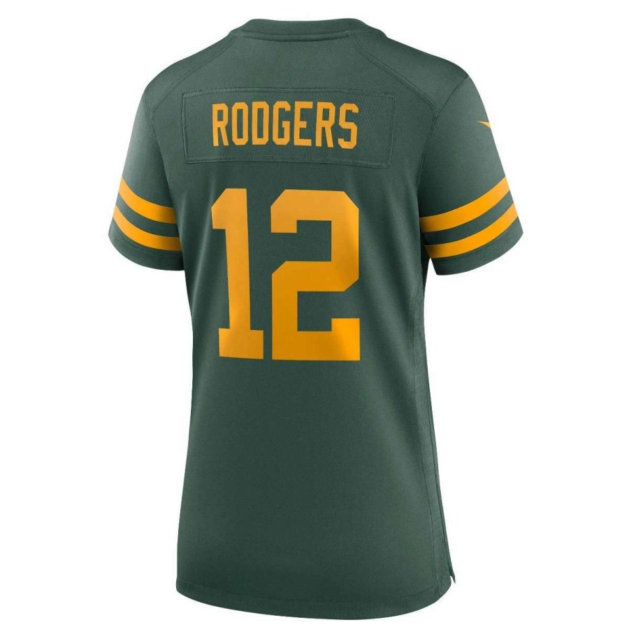 Jerseys * | 50S Classic Womens #12 Rodgers Nike Game Jersey Green & Gold