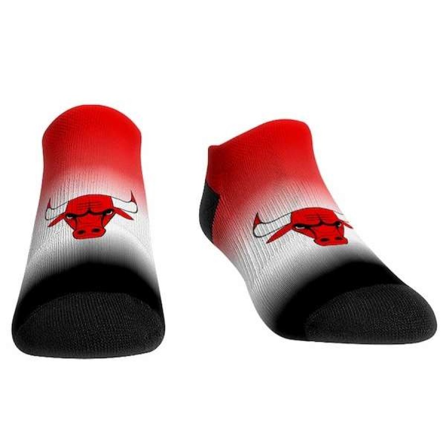 Chicago Bulls Accessories * | Women'S Rock Em Socks Chicago Bulls Dip-Dye Ankle Socks