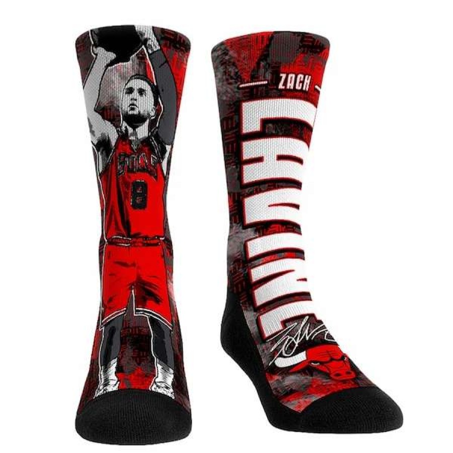 Chicago Bulls Accessories * | Unisex Rock Em Socks Zach Lavine Chicago Bulls Big Player Crew Socks