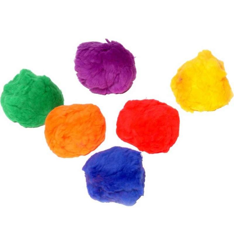 Play Equipment * | Playm8 Fluff Ball 6 Pack 6.5Cm Assorted