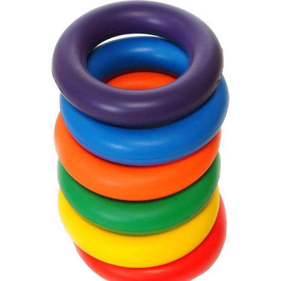 Play Equipment * | Playm8 Rubber Quoits 6 Pack 16Cm Assorted