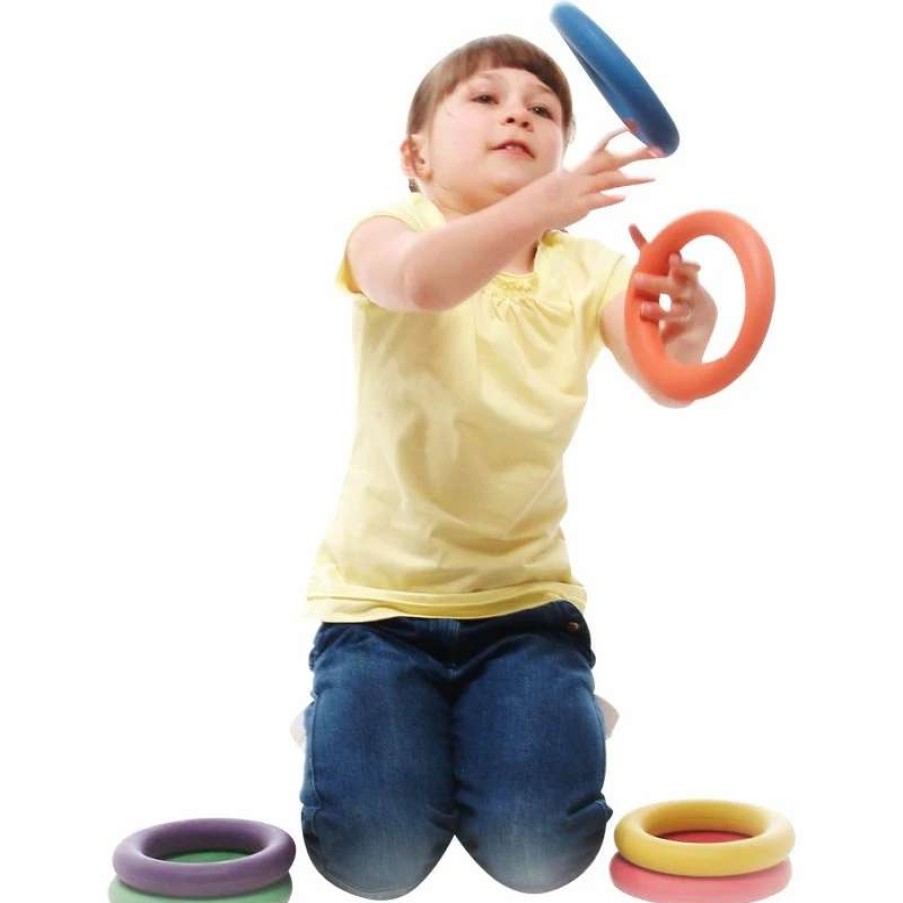 Play Equipment * | Playm8 Rubber Quoits 6 Pack 16Cm Assorted