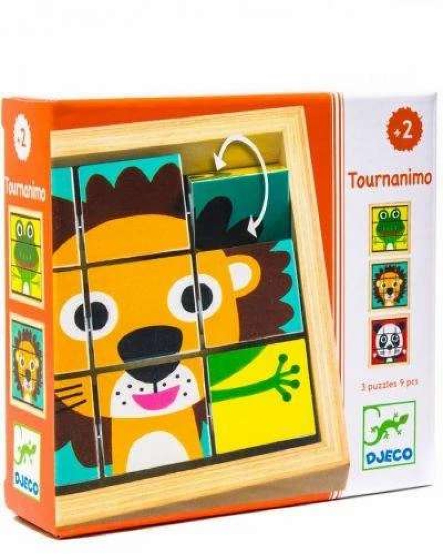 Baby & Toddler * | Djeco Tournanimo 3D Wooden Puzzle