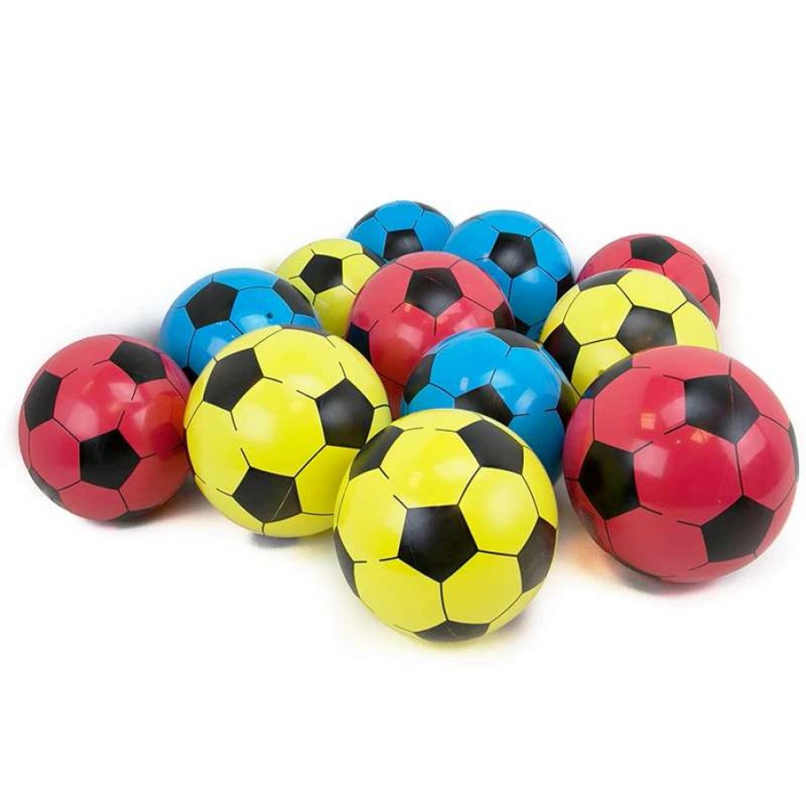 Play Equipment * | Playm8 Plastic Football 12 Pack Assorted