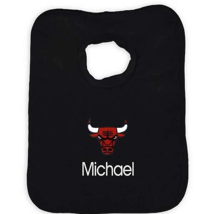 Chicago Bulls Accessories * | Chad & Jake Infant Red Chicago Bulls Personalized Bib