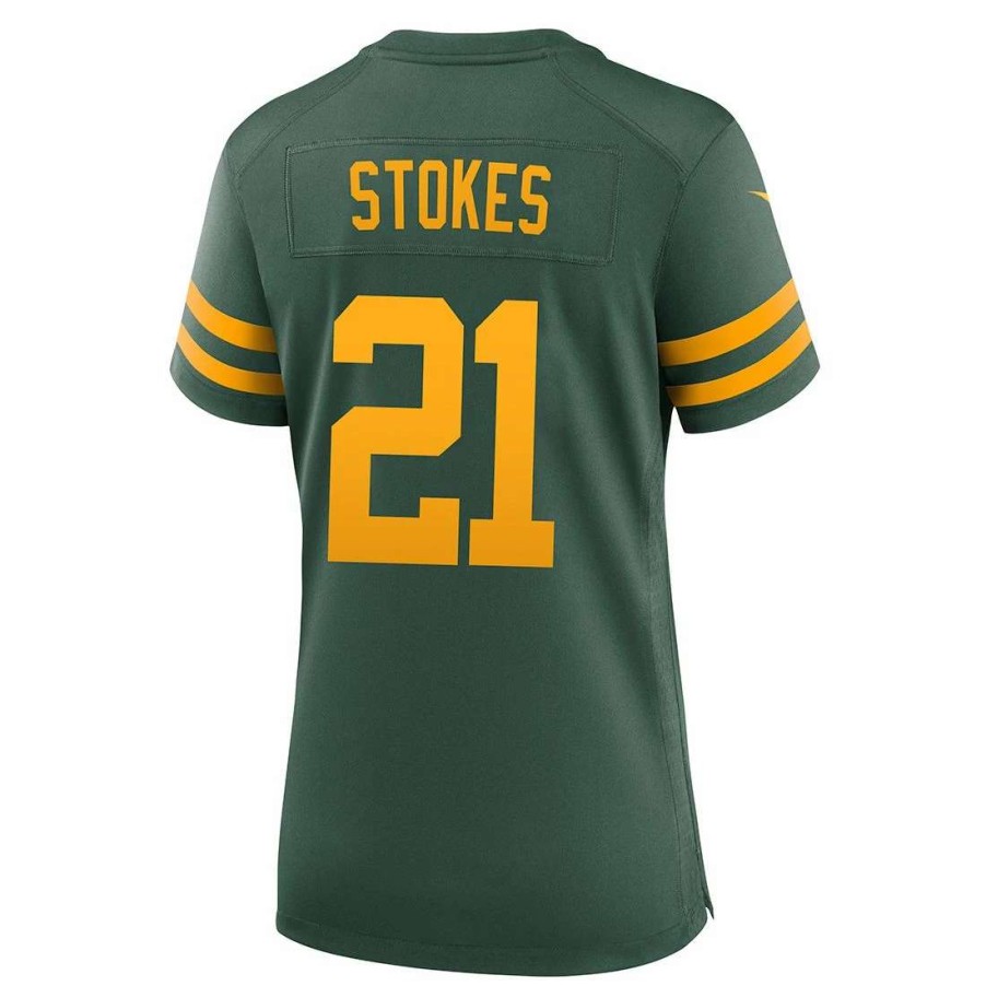 Jerseys * | 50S Classic Womens #21 Stokes Nike Game Jersey Green & Gold