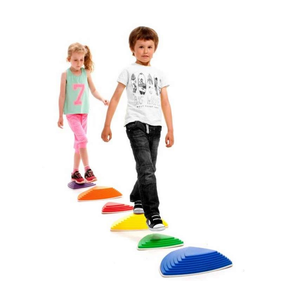 Play Equipment * | First Play River Stepping Stones 6 Pack Assorted