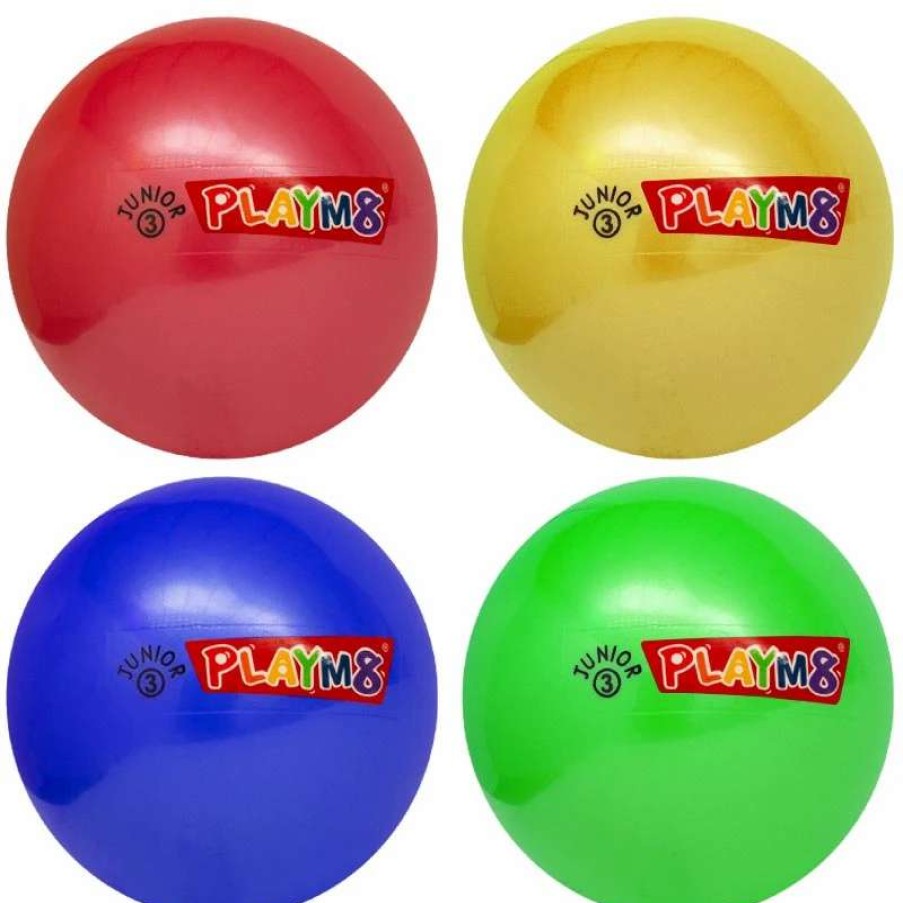 Play Equipment * | Playm8 Junior 3 Plastic Playball 4 Pack 15Cm Assorted