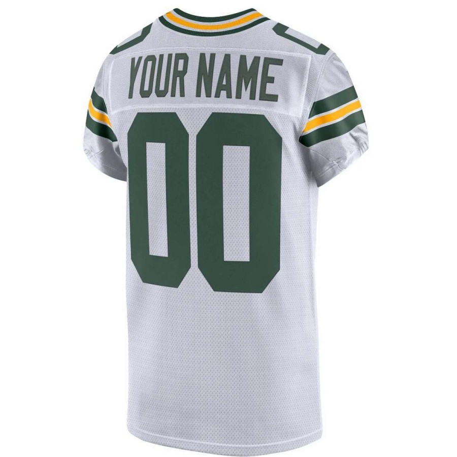 Jerseys * | Packers Nike Custom Away Elite Player Jersey White