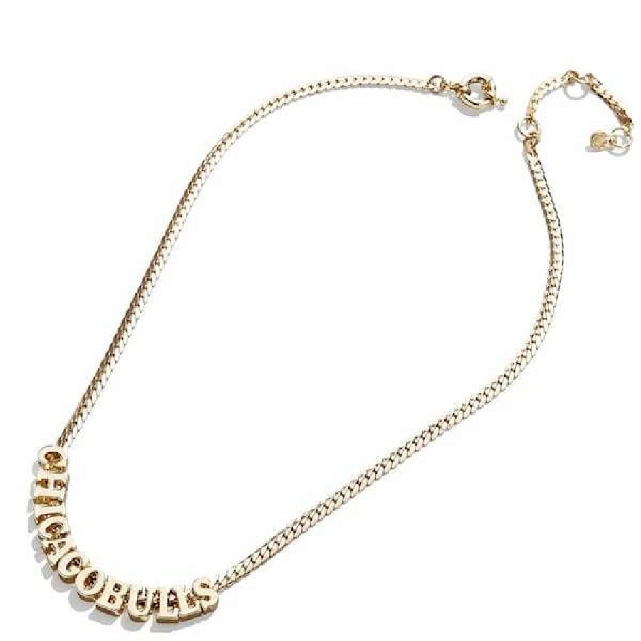 Chicago Bulls Accessories * | Baublebar Chicago Bulls Team Chain Necklace