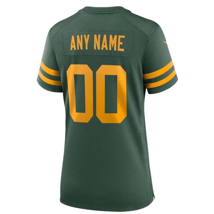 Jerseys * | Womens 50S Classic Custom Nike Game Jersey Green & Gold