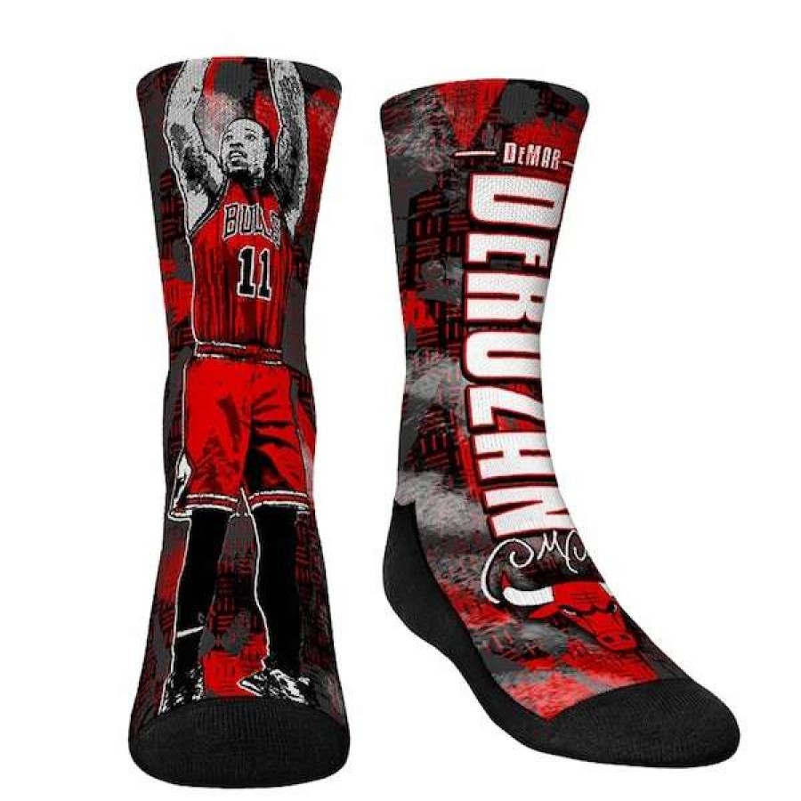 Chicago Bulls Accessories * | Youth Rock Em Socks Demar Derozan Chicago Bulls Big Player Crew Socks