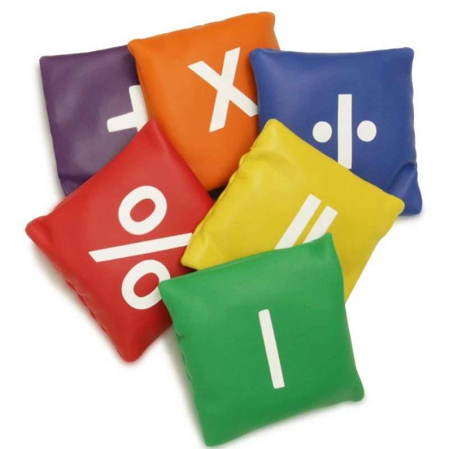 Play Equipment * | Playm8 Symbol Bean Bags 6 Pack 10Cm