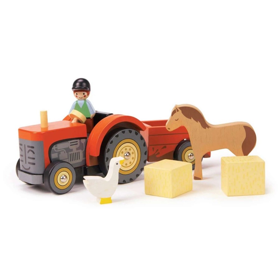 Baby & Toddler * | Tender Leaf Farmyard Tractor Playset