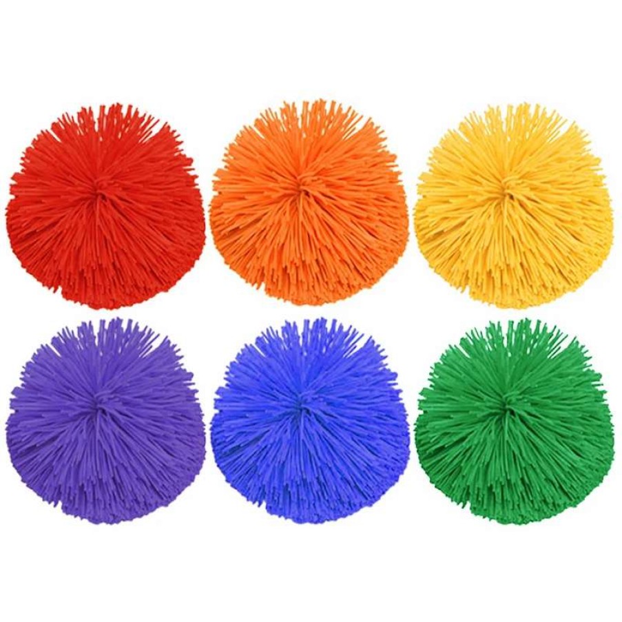 Play Equipment * | Playm8 Multi Pom Pom Ball 6 Pack Assorted