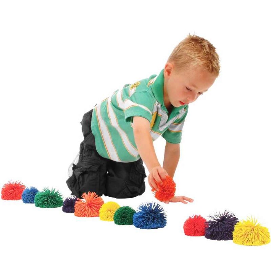 Play Equipment * | Playm8 Multi Pom Pom Ball 6 Pack Assorted