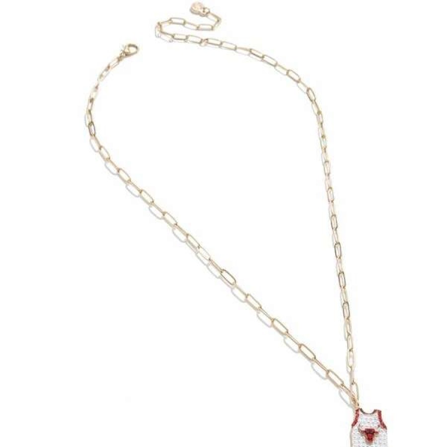 Chicago Bulls Accessories * | Baublebar Chicago Bulls Team Jersey Necklace